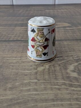 Davenport Playing Cards English fine bone china thimble Vintage Collectible